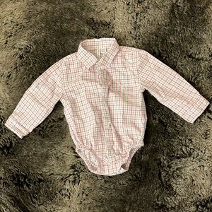 Red and White Checkered Baby Bodysuit